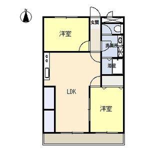 2LDK 間取り図