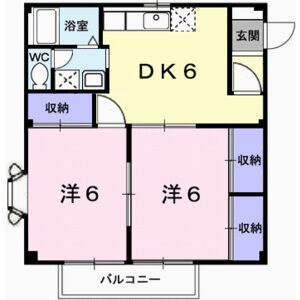 2DK 間取り図