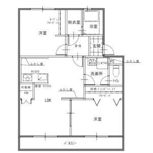 2LDK 間取り図