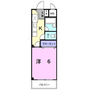 1K 間取り図