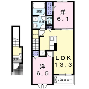 2LDK 間取り図