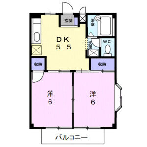 2DK 間取り図
