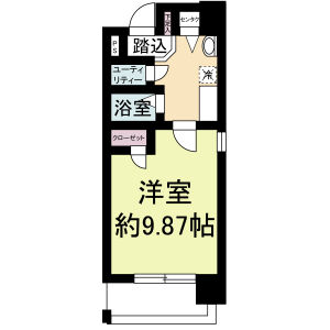 1K 間取り図