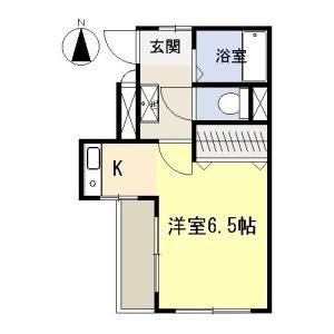 1K 間取り図