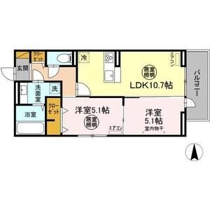 2LDK 間取り図