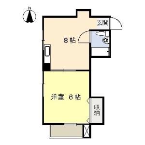 1DK 間取り図