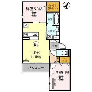 2LDK 間取り図
