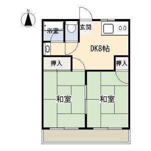 2DK 間取り図