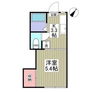 1K 間取り図