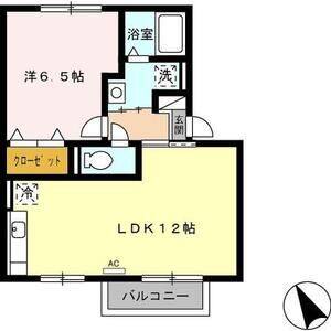 1LDK 間取り図