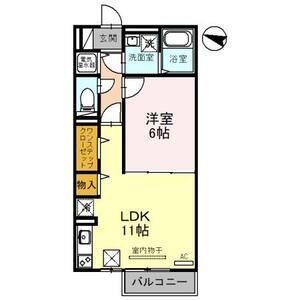 1LDK 間取り図