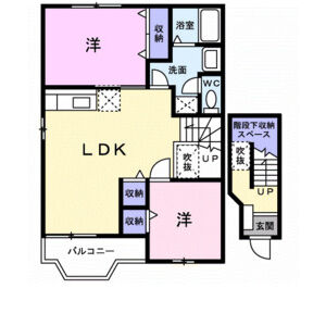 2LDK 間取り図