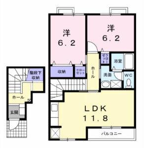 2LDK 間取り図