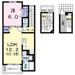 1LDK 間取り図