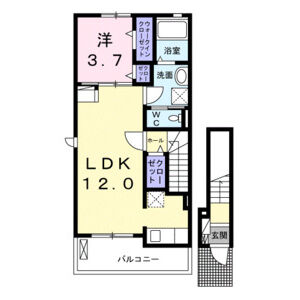 1LDK 間取り図