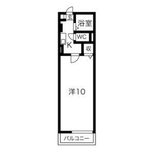 1K 間取り図