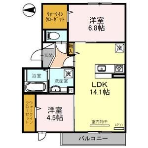 2LDK 間取り図