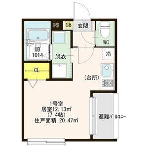 ワンルーム 間取り図
