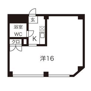 1K 間取り図