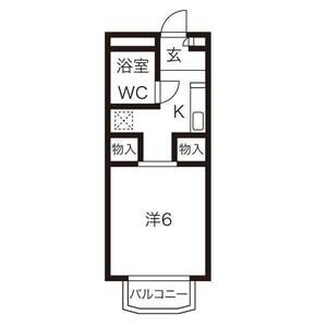 1K 間取り図