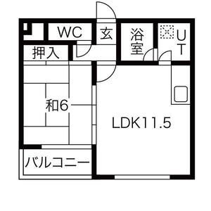 1LDK 間取り図