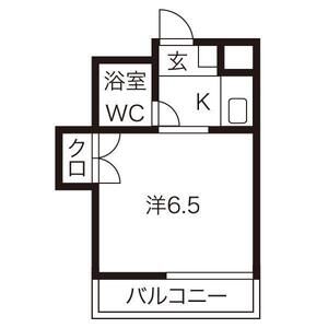 1K 間取り図