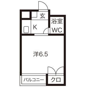 1K 間取り図