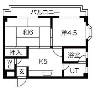 2DK 間取り図
