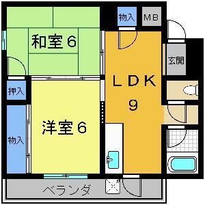 2LDK 間取り図