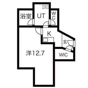 1K 間取り図
