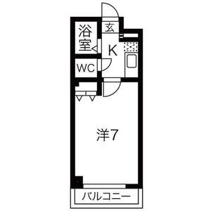 1K 間取り図