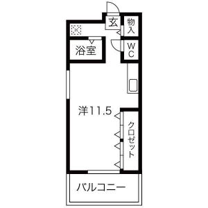 ワンルーム 間取り図