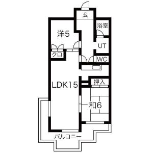 2LDK 間取り図
