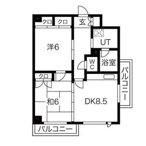 2LDK 間取り図