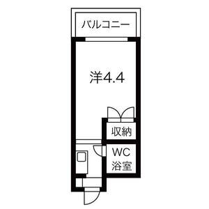 1K 間取り図