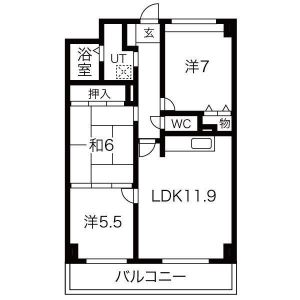 3LDK 間取り図