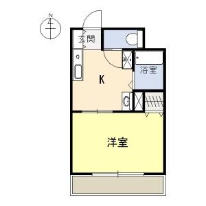 1K 間取り図