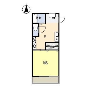 1K 間取り図