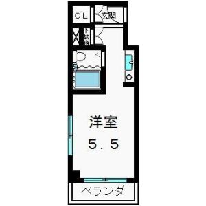 1K 間取り図