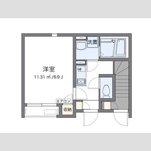1K 間取り図