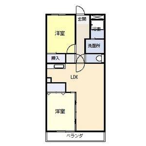 2LDK 間取り図