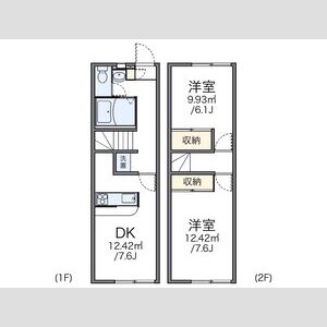 2DK 間取り図