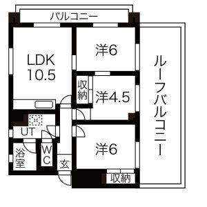 3LDK 間取り図