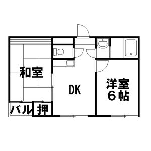2DK 間取り図