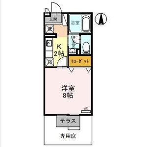 1K 間取り図
