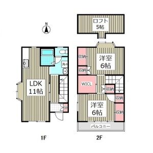 2LDK 間取り図