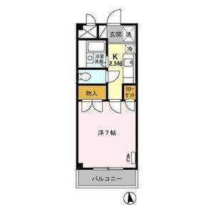 1K 間取り図