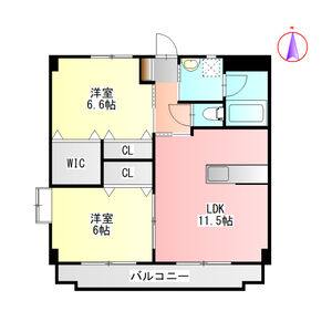 2LDK 間取り図
