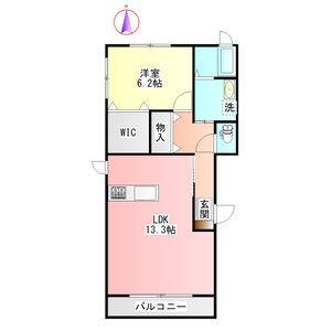 1LDK 間取り図