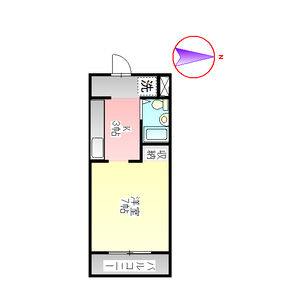 1K 間取り図
